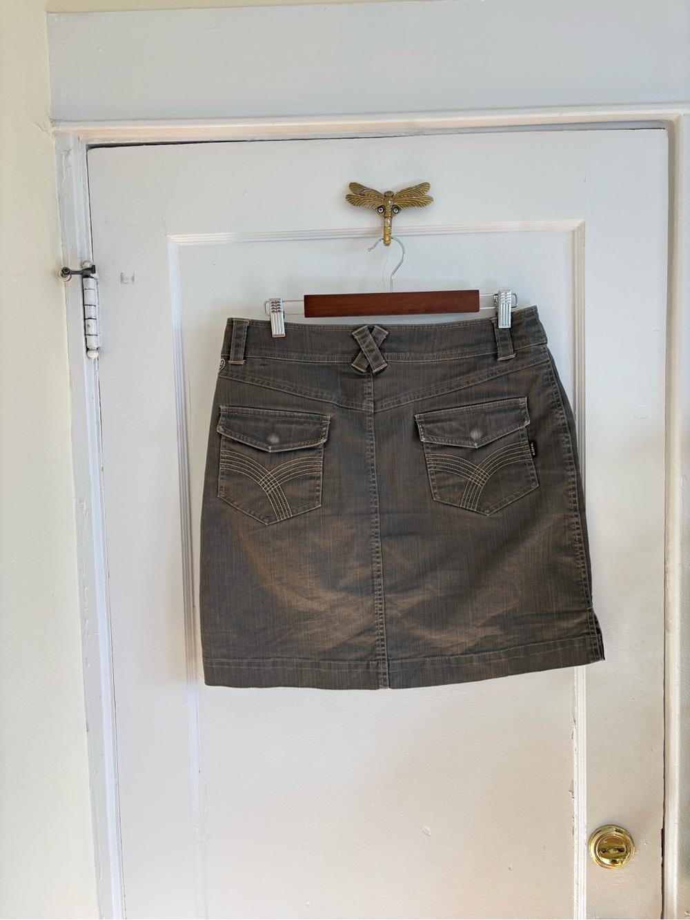KÜHL Adventure Denim Skirt Women’s Rugged Brown Utility Pocket Skirt Size 10 - Picture 5 of 8